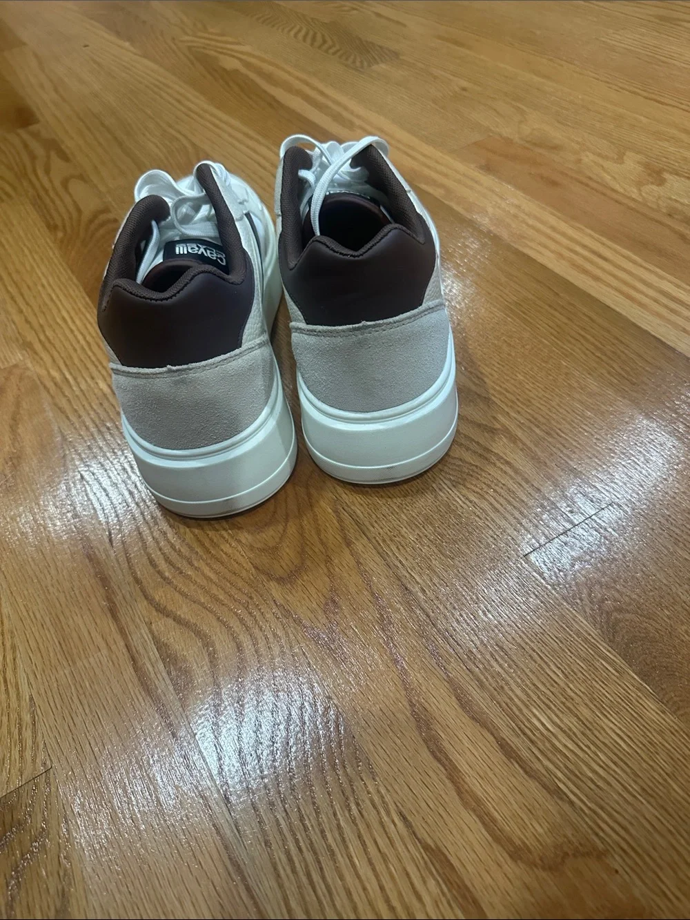 Cavalli Class Men's White and Brown Low-Top Sneakers